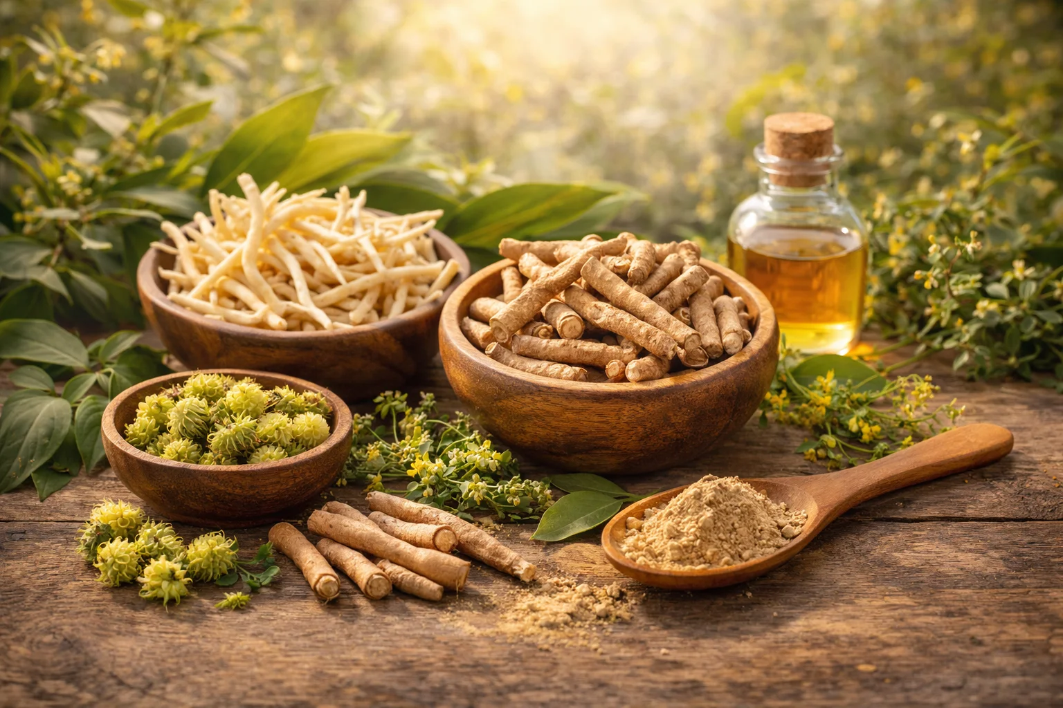 Ashwagandha, Safed Musli & Gokshura: Powerful Ayurvedic Herbs for Strength, Vitality & Wellness