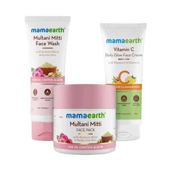 Cleanse & Glow Kit – Acne & Oil-Control Face Wash, Face Pack & Daily Glow Face Cream