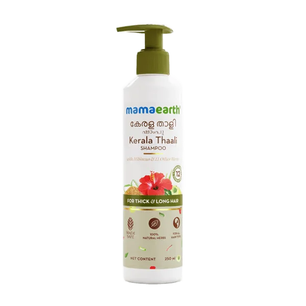 Mamaearth Kerala Thaali Shampoo with the Power of 12 Herbs for Thick & Long Hair
