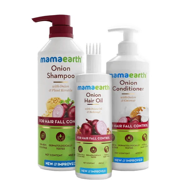 Onion Healthy Hair Kit – Onion Oil + Shampoo + Conditioner