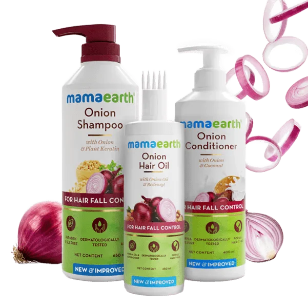 Onion Healthy Hair Kit – Onion Oil + Shampoo + Conditioner