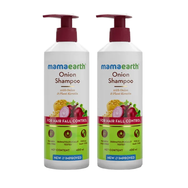 Mamaearth Onion Shampoo with Onion & Plant Keratin for Hair Fall Control