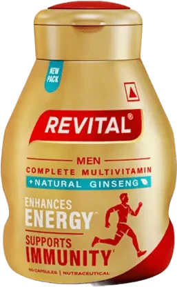Revital H Multivitamin for Men with Natural Ginseng – 10 Vitamins & 9 Minerals