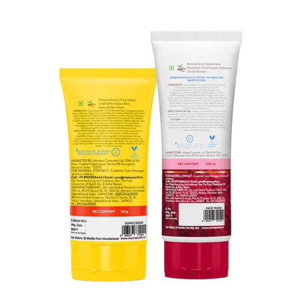 Tan-Free Pink Glow Combo – Beetroot Face Wash & SPF Sunscreen